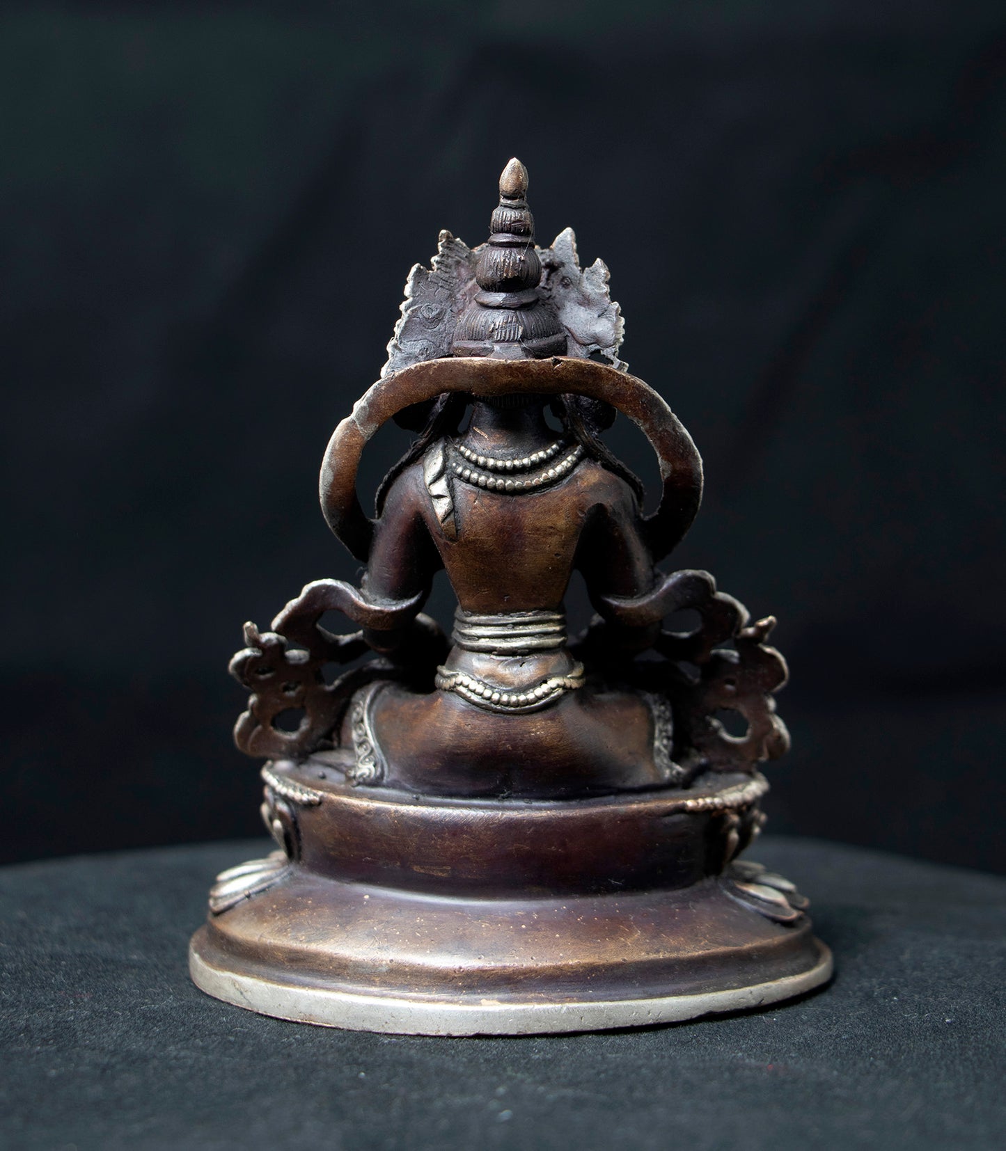 Tibetan Buddhism Lord Aparmita Amitayus Silver Oxide Copper Statue Sculpture Figure Nepal free