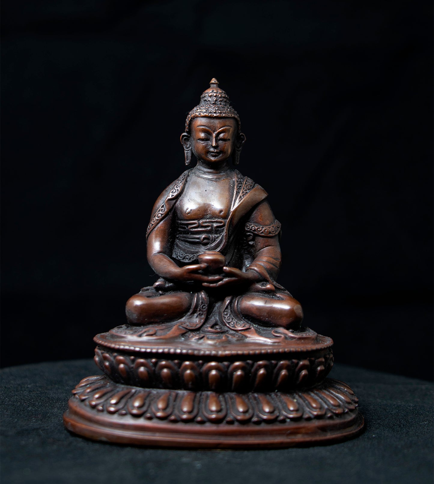 Tibetan Buddhism Lord Amitabha Buddha Oxide Copper Statue Sculpture Figure Nepal free