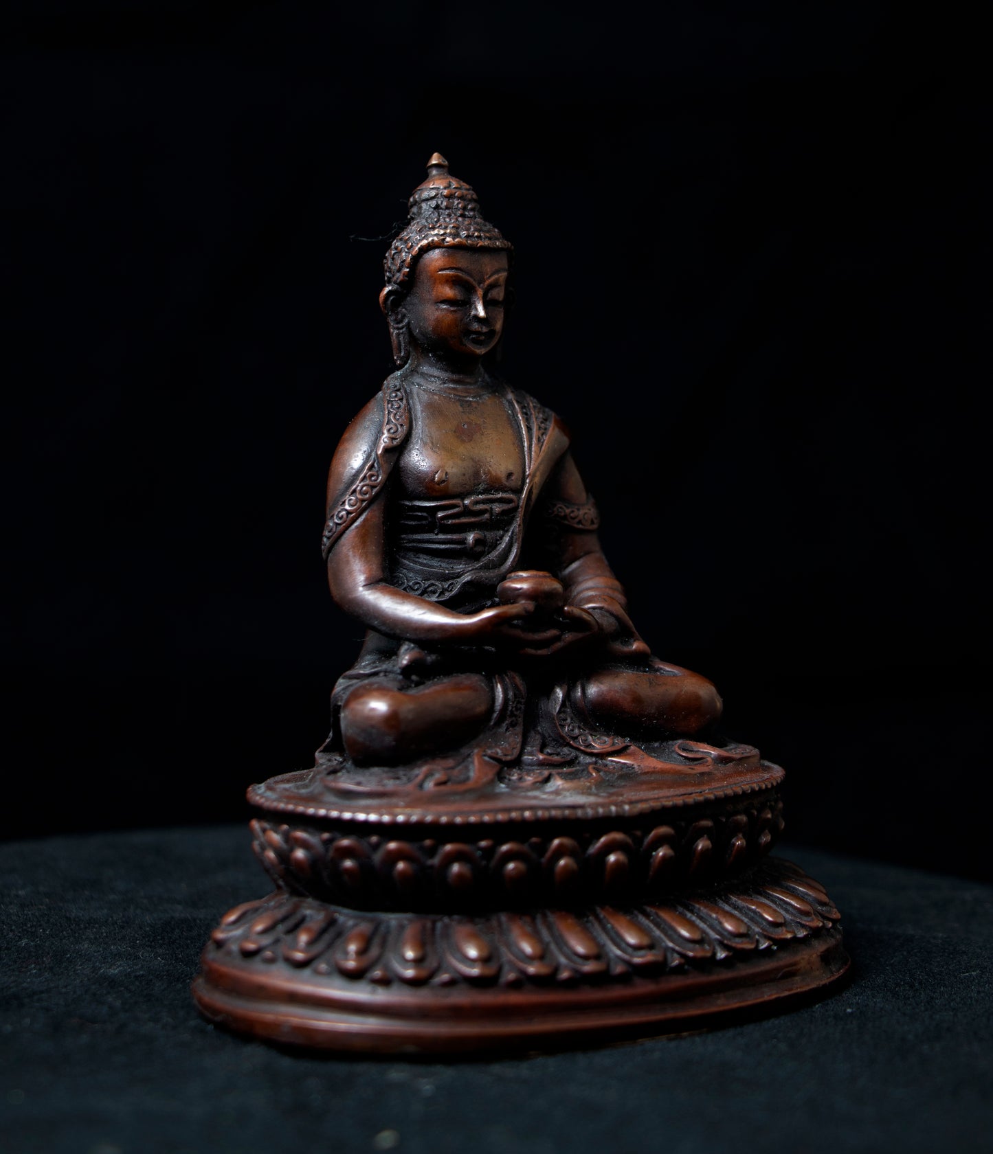 Tibetan Buddhism Lord Amitabha Buddha Oxide Copper Statue Sculpture Figure Nepal free