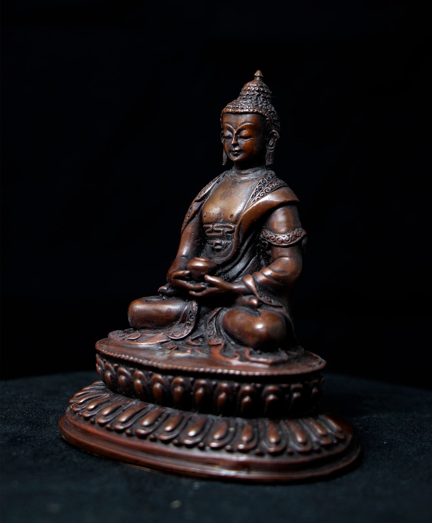 Tibetan Buddhism Lord Amitabha Buddha Oxide Copper Statue Sculpture Figure Nepal free