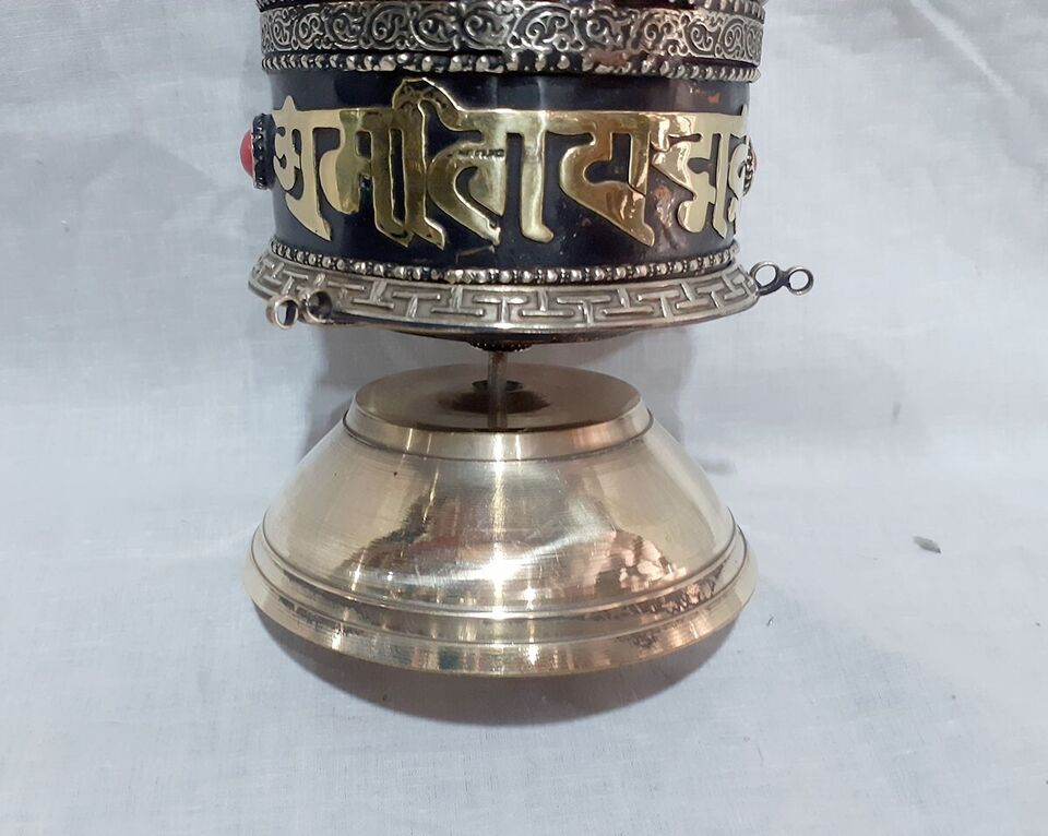 Tibetan Buddhism Prayer Wheel - Table top Stand - Bottom Stand Zoomed View - 1071 × 1600 - Shop Online at Best Price