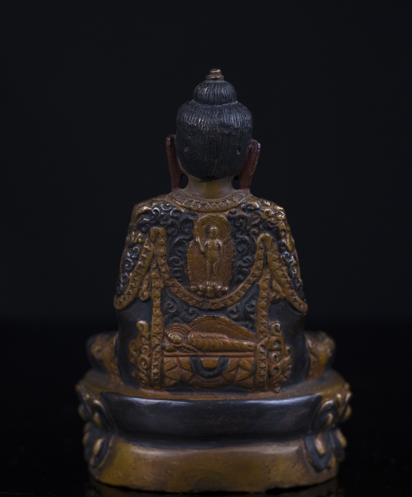 Antique looks Tibetan Buddhism Lord Amitabha Buddha Copper Oxide Statue Sculpture Figure Nepal free
