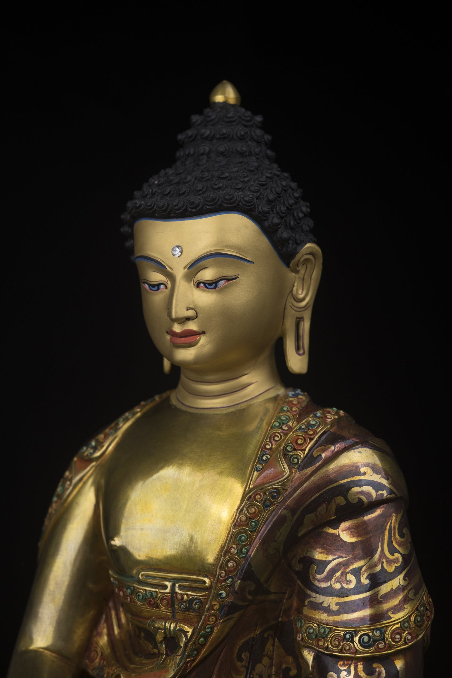 Tibetan Buddhism Lord Amitabha Buddha Oxide Copper Statue Sculpture Figure Nepal free