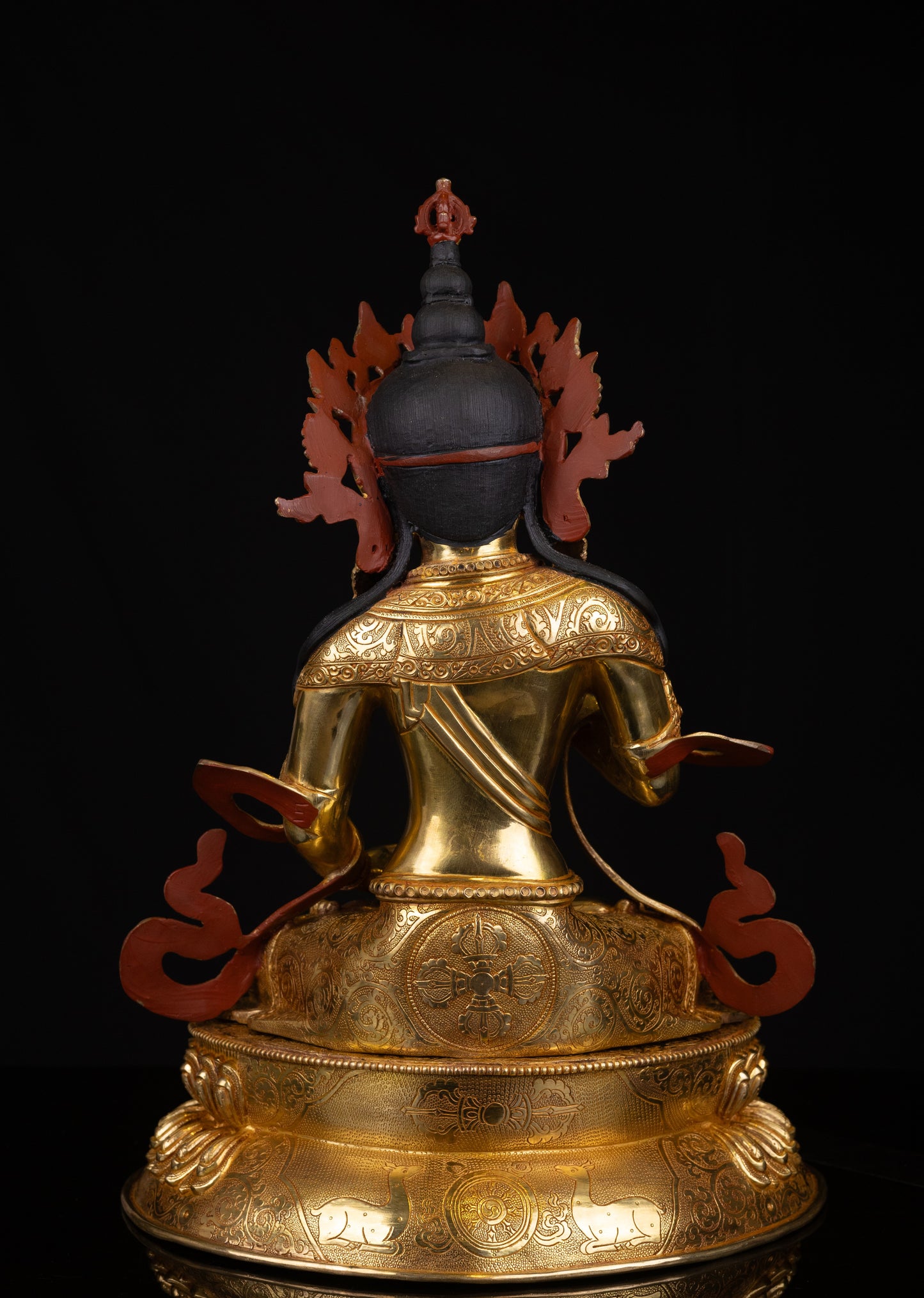 Tibetan Buddhism Gold Face Lord Vajra Sattva Boddhisattva Dorje Sempa Gold Plated Copper Statue Sculpture Figure Nepal free