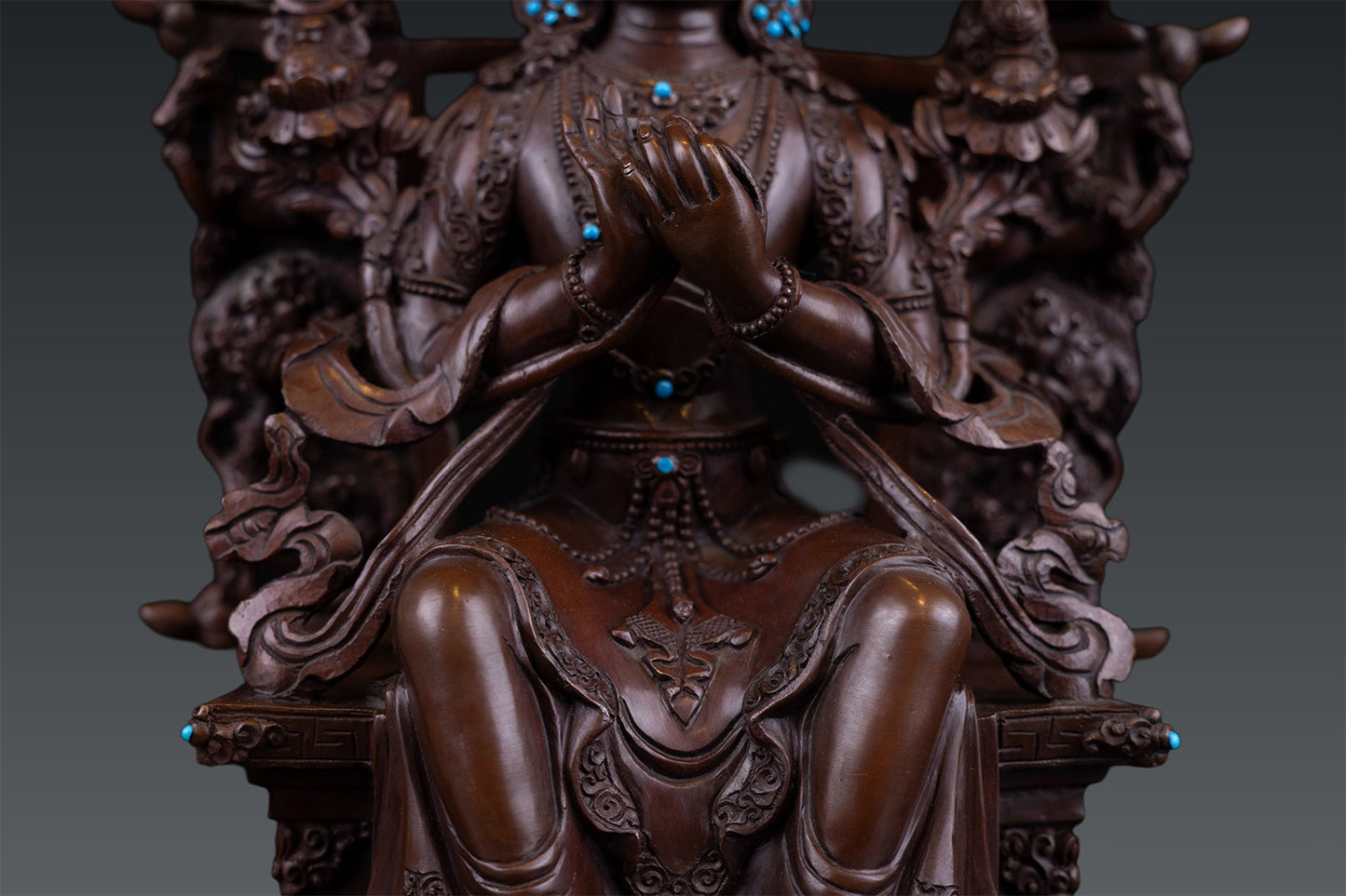 Tibetan Buddhism Handmade Lord Maitreya Buddha Pure Bronze Statue Oxide Figure Nepal free