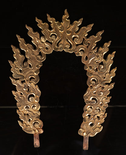 Tibetan Buddhism Gold Face Hand Painting Wrathful Goddess Vajra Yogini Khadga Jogini Dakini Dorje Naljorma Gold Plated Copper Statue Sculpture