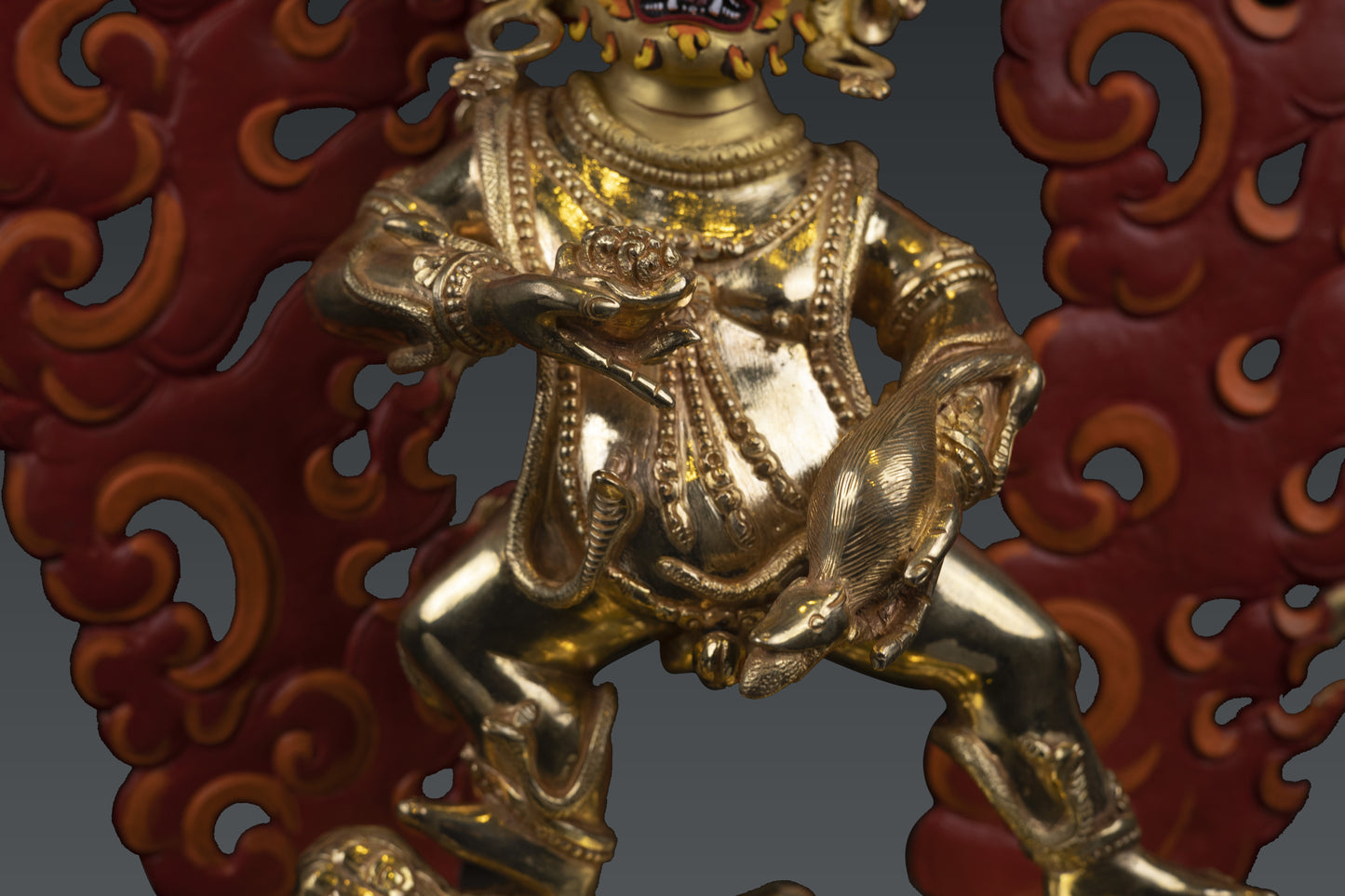 Tibetan Buddhism 24K Gold Face Wrathful God Yamantaka Gold Plated Pure Copper Statue Sculpture Nepal free