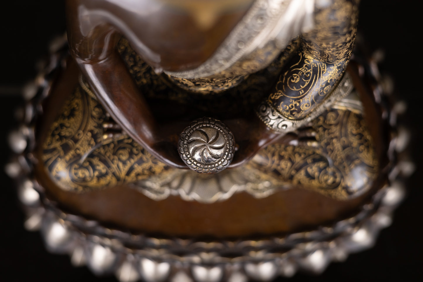 Tibetan Buddhism Gold Face Hand Paint Lord Amitabha Buddha Opakme Silver Oxide Copper Hand Craved Statue Sculpture Figure Nepal free