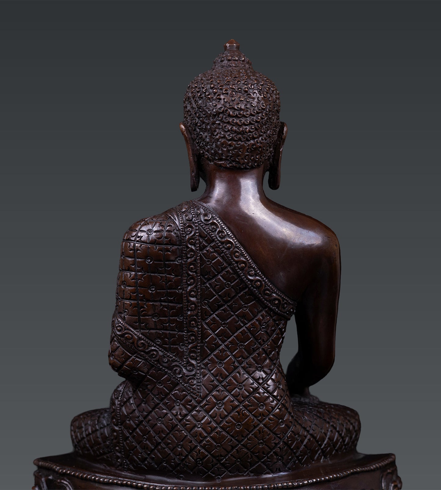 Buddhism Hand Craved Lord Shakyamuni Buddha Pure Copper Oxide Statue Sculpture Nepal free