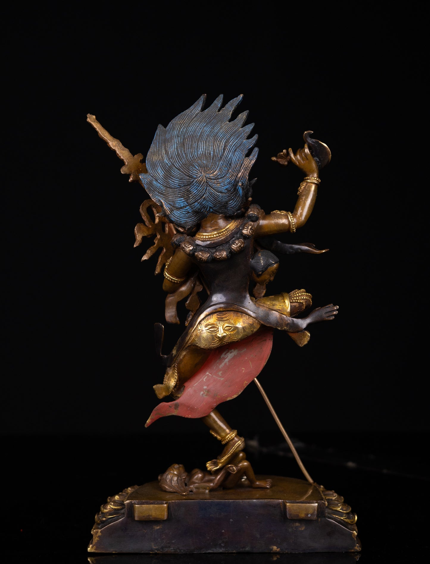 Tibetan Buddhism Gold Face Hand Paint Vajra Varahi Dorje Phagmo Yogini Jogini Dakini Gold Plated Oxide Copper Statue Sculpture Figure Nepal free