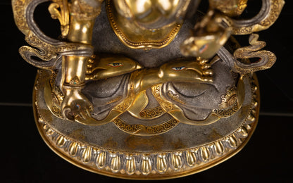 Tibetan Buddhism Gold Face Goddess White Tara Rupa Dolma Gold Plated Copper Statue Sculpture Figure Nepal free