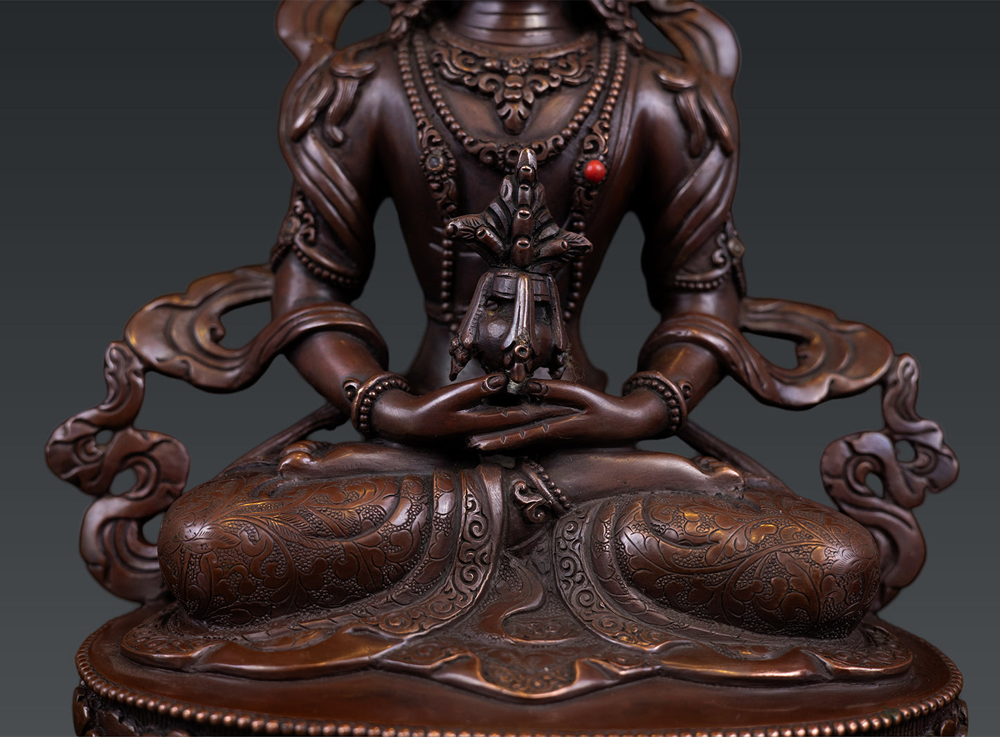 Tibetan Buddhism Aparmita Amitayus Buddha Pure Bronze Oxide Statue Sculpture Nepal free