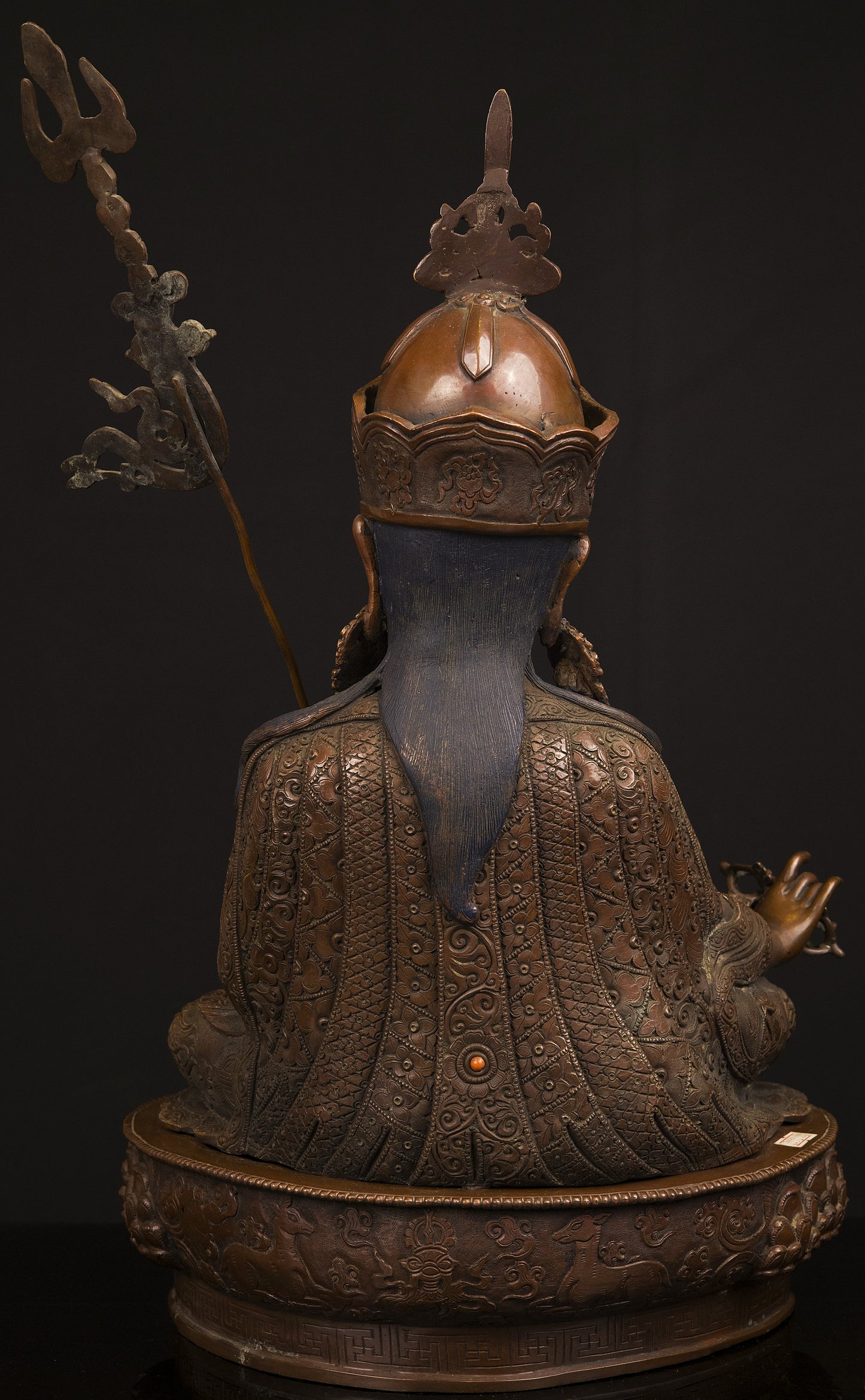 Tibetan Buddhism Guru Rinpoche(Padmasambhava) Oxide Copper Statue Sculpture Figure Nepal free