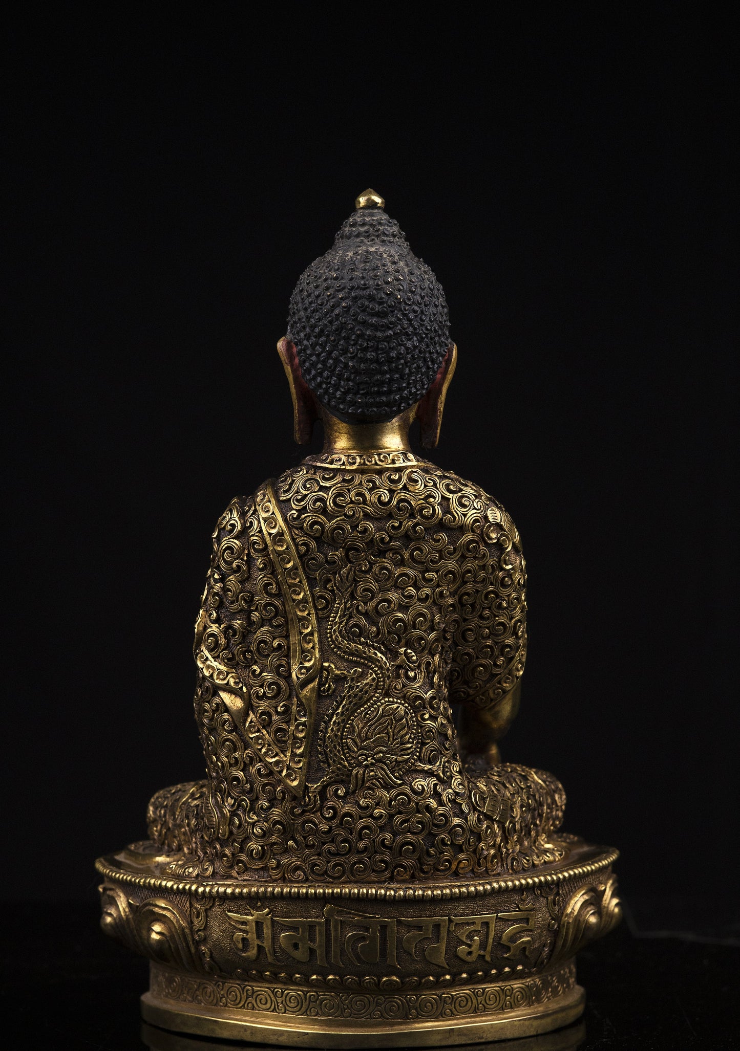 Tibetan Buddhism Gold Face Hand Paint Lord Shakyamuni Buddha Hand Carved Copper Statue Sculpture Figure Nepal free