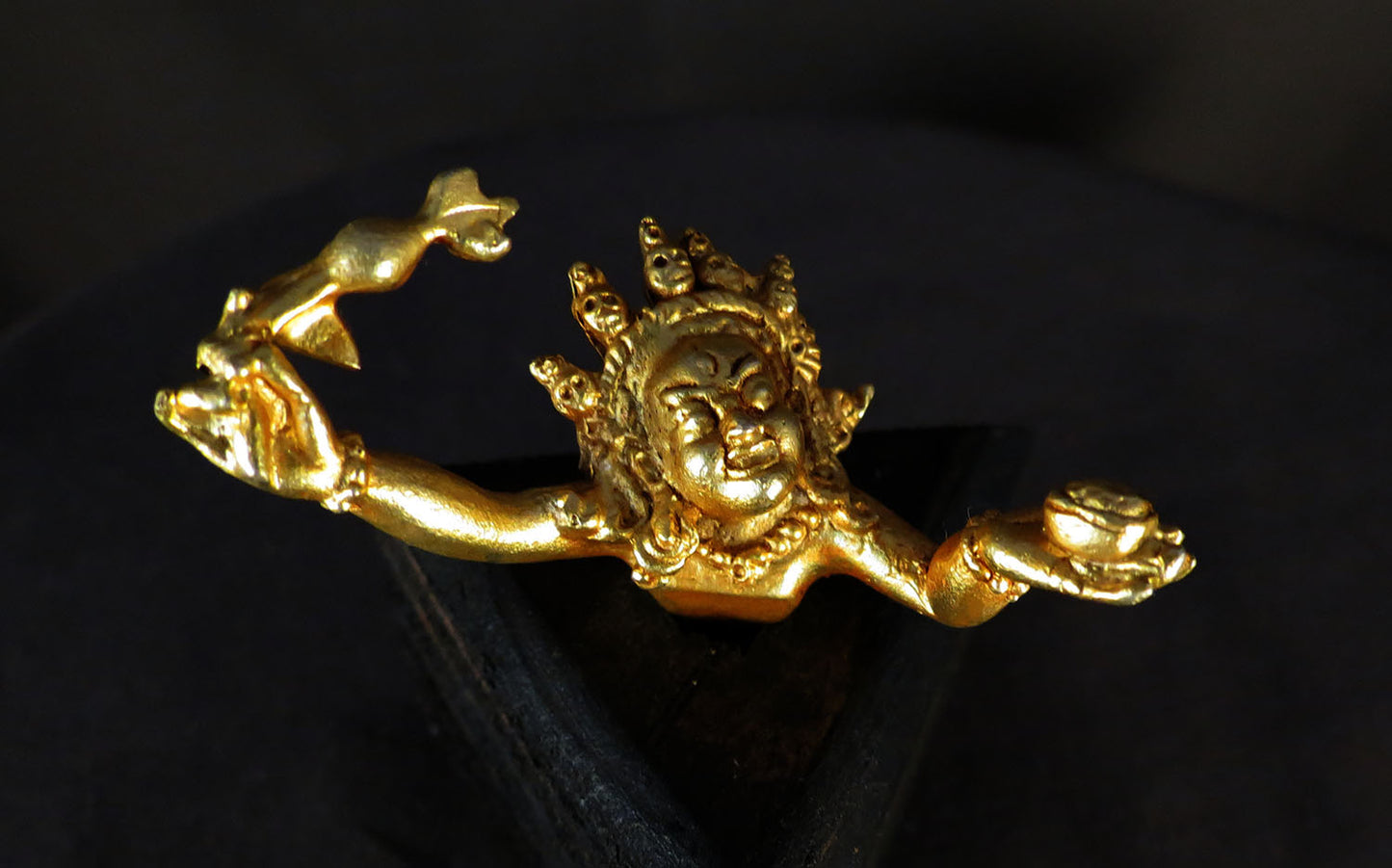 Tibetan Buddhism Wrathful Deity Lord Vajra Killa Vajrakilaya Heruka Copper Gold Plated Statue Sculpture Figure Nepal