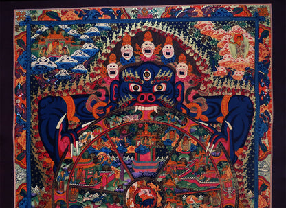 Tibetan Buddhism Wheels of Life Bhava Chakra Samsara Thangka Art Painting free