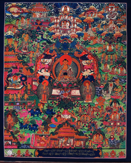 Tibetan Buddhism Life of Buddha History Mandala Thangka Art Painting Nepal free