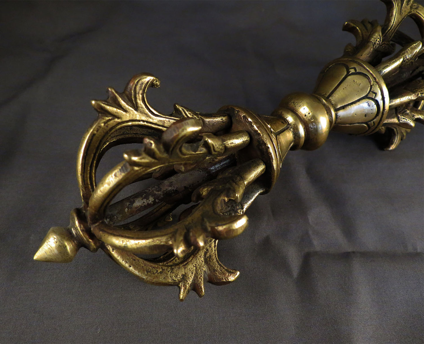 Tibetan Buddhism Ritual Brass 10" Meditation Dorje Vajra Handmade Nepal free