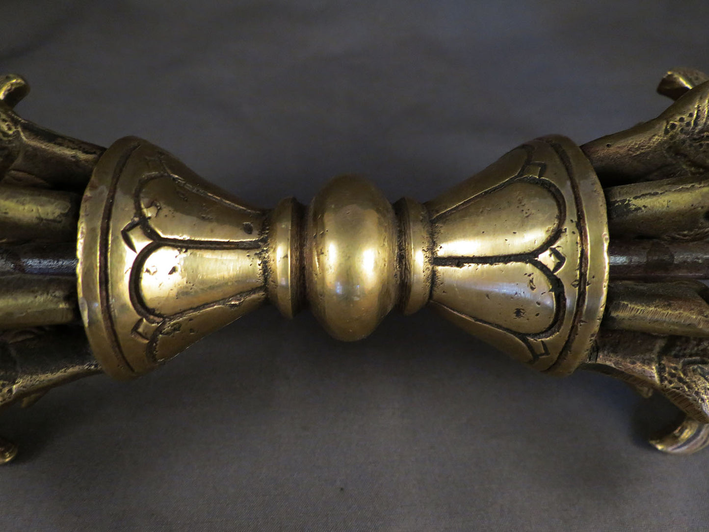 Tibetan Buddhism Ritual Brass 10" Meditation Dorje Vajra Handmade Nepal free