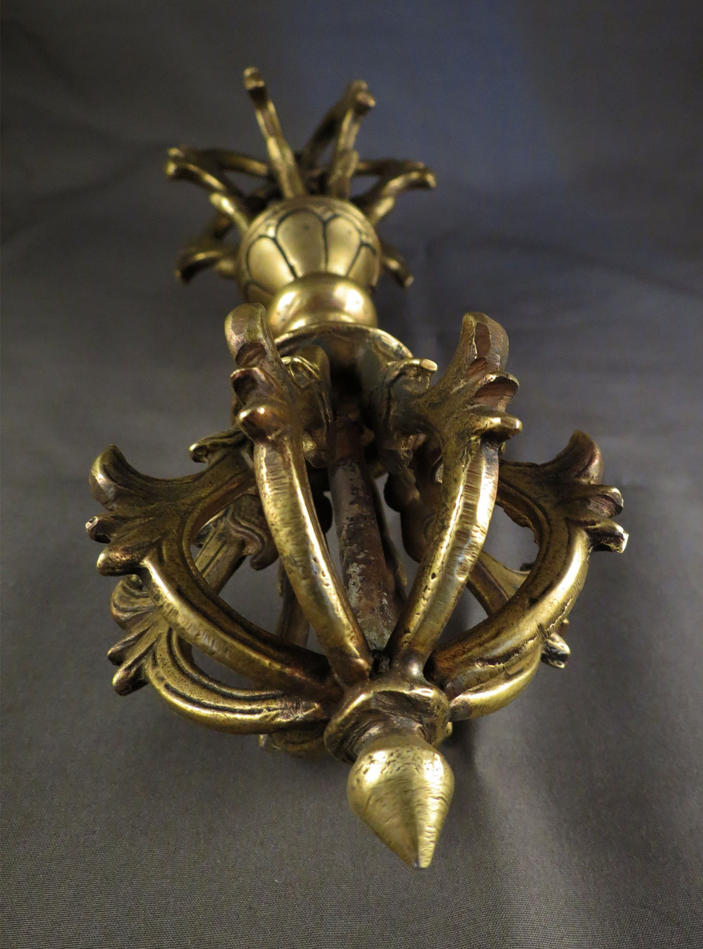 Tibetan Buddhism Ritual Brass 10" Meditation Dorje Vajra Handmade Nepal free