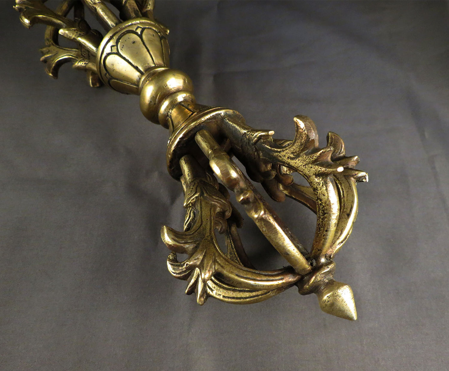 Tibetan Buddhism Ritual Brass 10" Meditation Dorje Vajra Handmade Nepal free