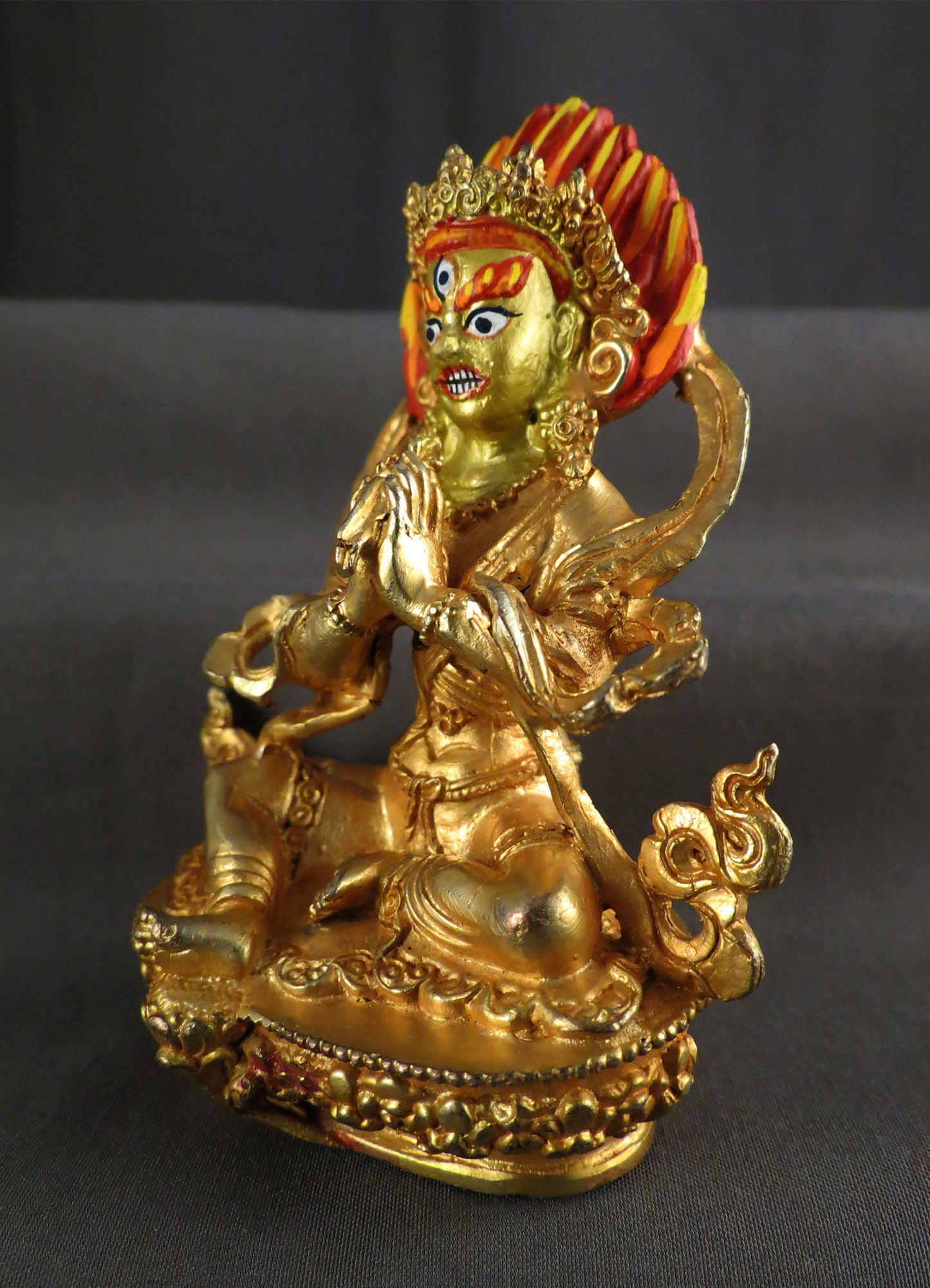 Tibetan Buddhism Gold Face Goddess 9 cm Set of 21 Green Tara Dolma Gold Plated Copper Statue Sculpture Figure free (Copy)