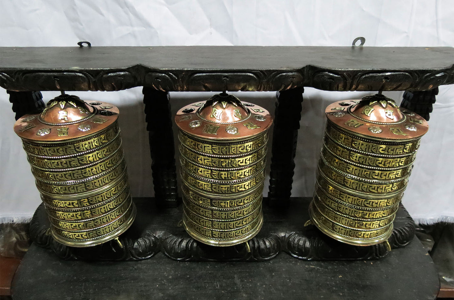 Tibetan Buddhism Copper Brass Prayer Wheel - Om Mani Padme Hum Mantra