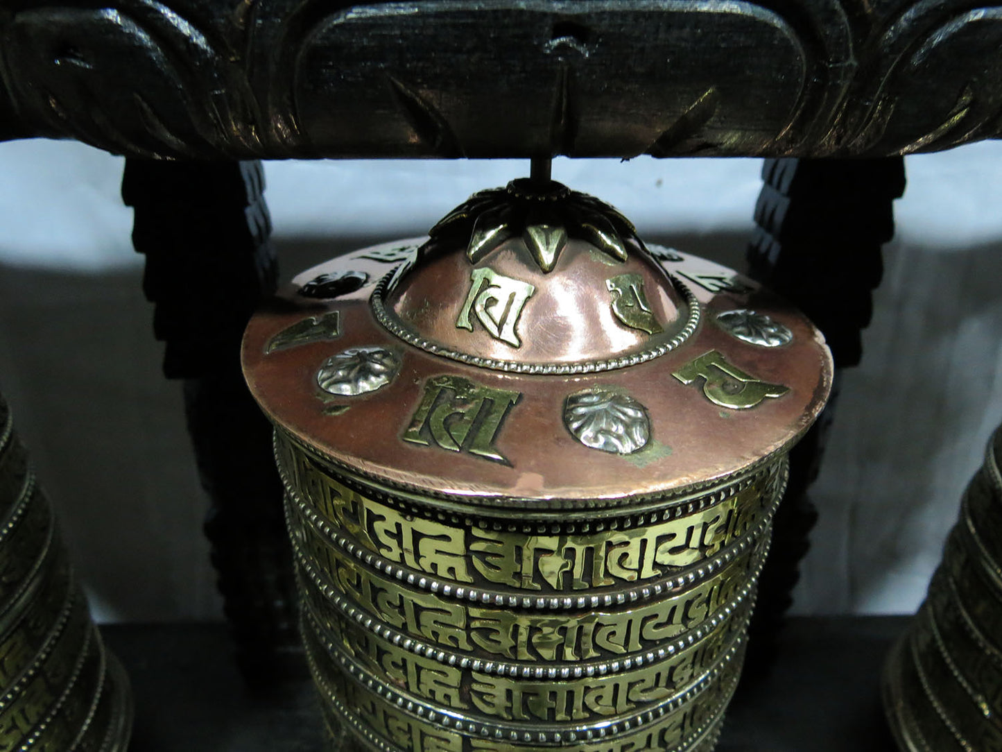 Tibetan Buddhism Copper Brass Prayer Wheel - Om Mani Padme Hum Mantra