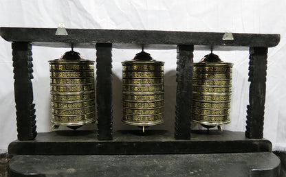 Tibetan Buddhism Copper Brass Prayer Wheel - Om Mani Padme Hum Mantra