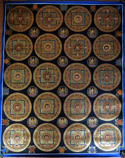 Tibetan Buddhism Shakyamuni Buddha Ritual 20 Buddha Mandala Hand Painting Thangka Art Nepal free
