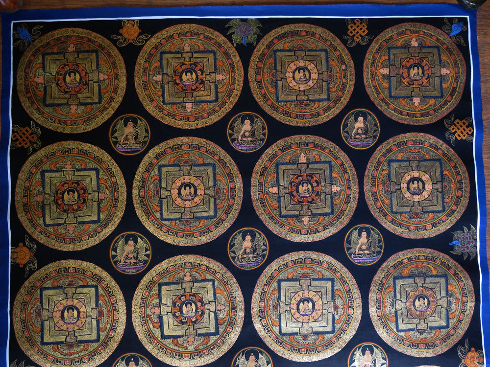 Tibetan Buddhism Shakyamuni Buddha Ritual 20 Buddha Mandala Hand Painting Thangka Art Nepal free