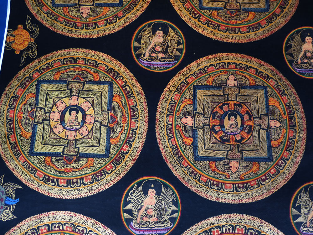 Tibetan Buddhism Shakyamuni Buddha Ritual 20 Buddha Mandala Hand Painting Thangka Art Nepal free