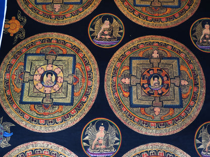Tibetan Buddhism Shakyamuni Buddha Ritual 20 Buddha Mandala Hand Painting Thangka Art Nepal free