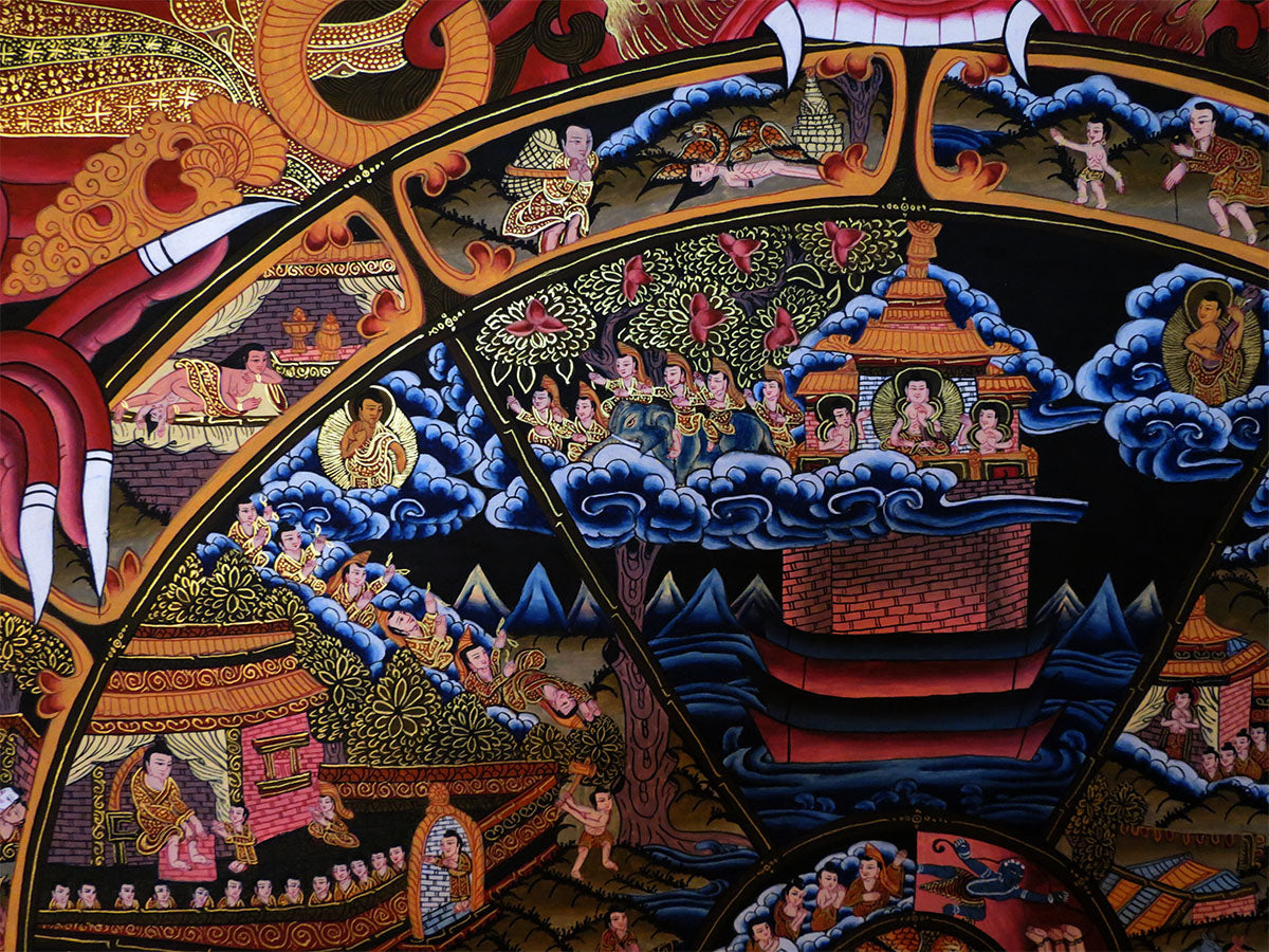 Tibetan Buddhism Ritual Wheels of Life Samsara Bhava Chakra Mandala Huge 150 cm Thangka Hand Painting Art Nepal free