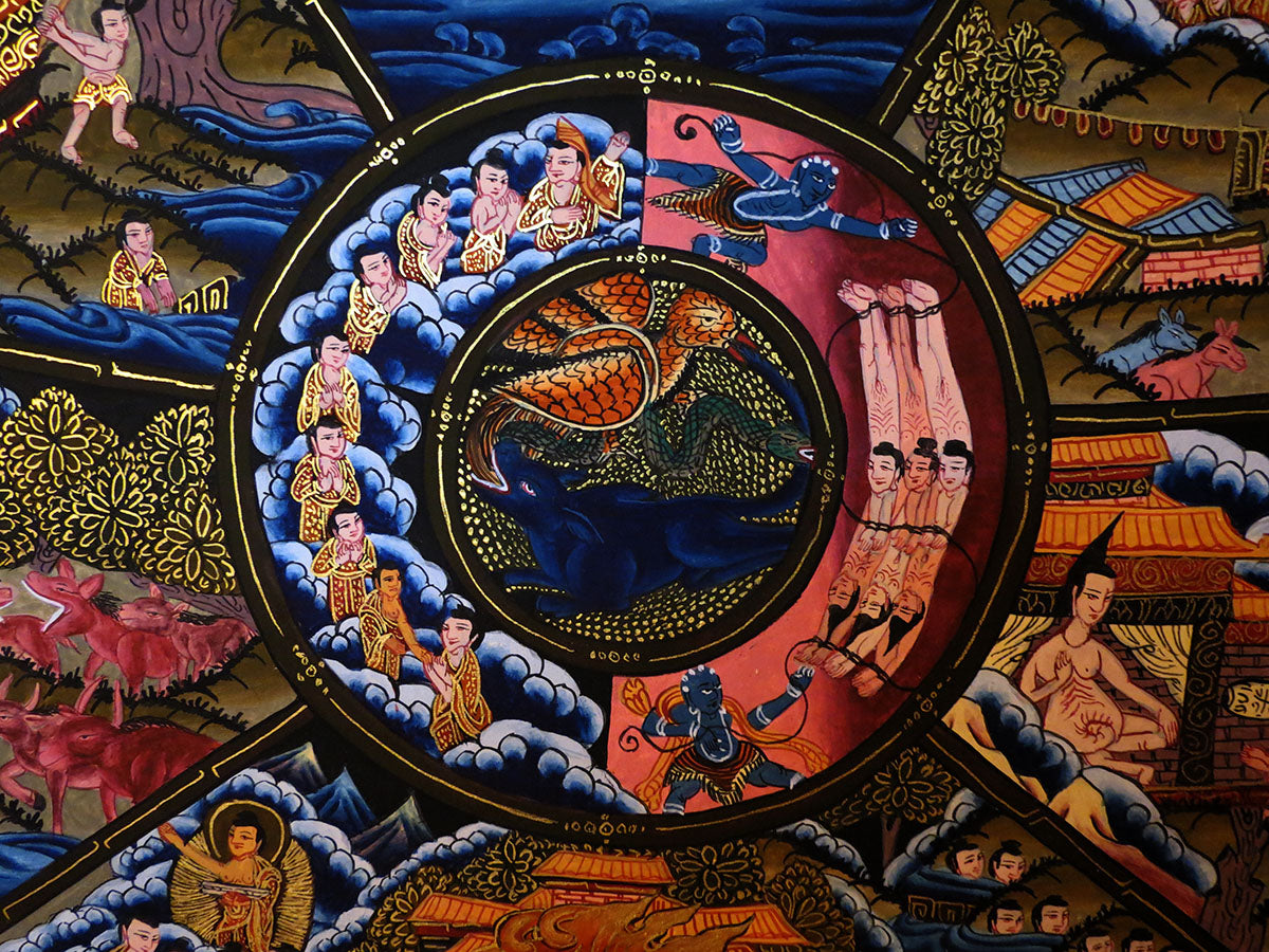 Tibetan Buddhism Ritual Wheels of Life Samsara Bhava Chakra Mandala Huge 150 cm Thangka Hand Painting Art Nepal free