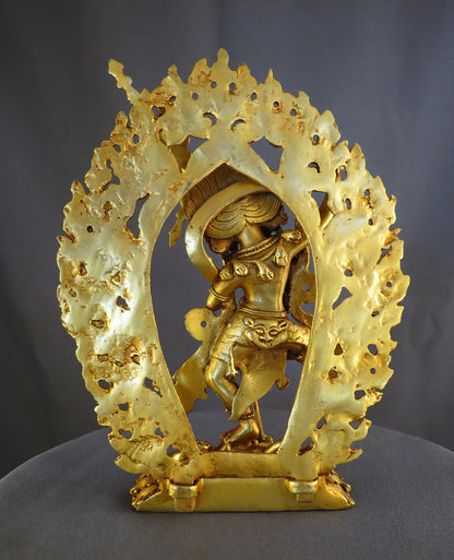 Tibetan Buddhism Vajravarahi Dakini Jogini 6.2" Gold Plated Copper Statue Sculpture Nepal free