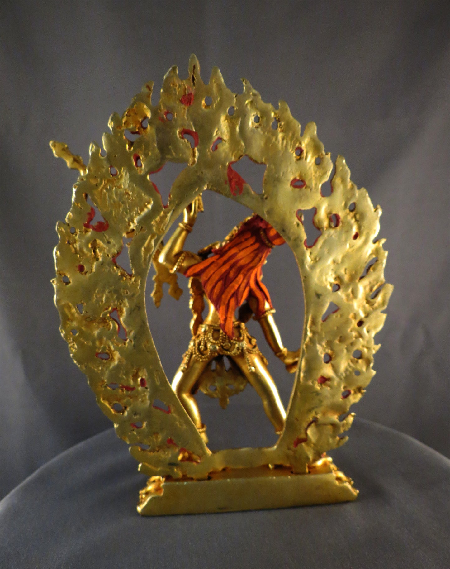 Tibetan Buddhism Gold Face Goddess Vajra Yogini Dakini Dorjé Neljorma Gold Plated 6"Copper Statue Sculpture Nepal free