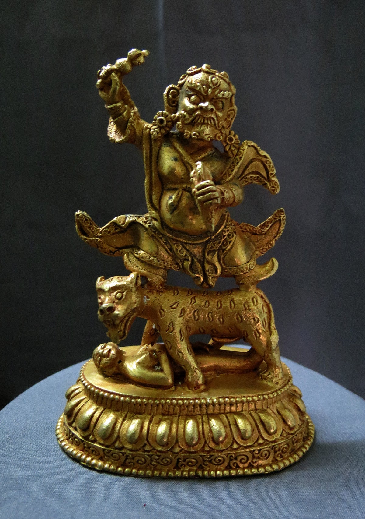 Tibetan Emanation of Rinpoche Dorje Drolo Copper Gold Plated Statue Sculpture FigureNepal  free