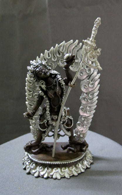 Tibetan Buddhism Goddess Vajra Yogini Dakini Silver Oxide Copper Statue Sculpture Figure Nepal free