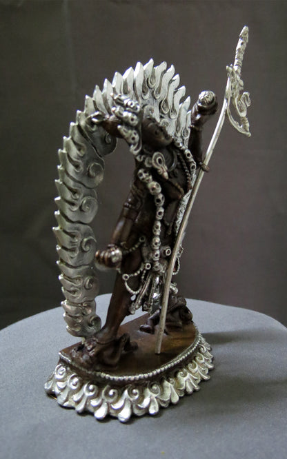 Tibetan Buddhism Goddess Vajra Yogini Dakini Silver Oxide Copper Statue Sculpture Figure Nepal free