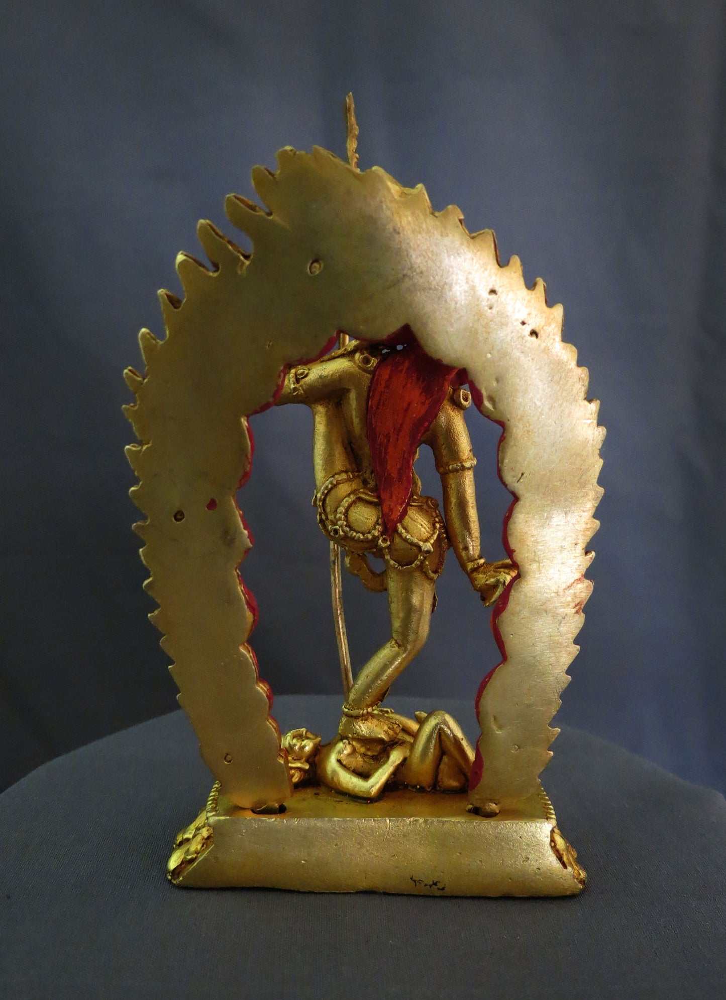 Gold Face Hand Painted Vajra Yogini Statue: Tibetan Buddhist Dakini Sculpture Figure Nepal free