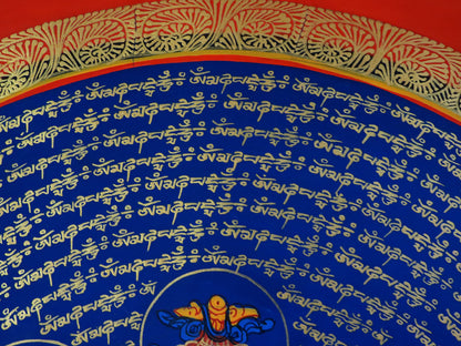 Tibetan Buddhism Om Mani Padme Hum Mantra Mandala Ritual 8 Auspicious Lucky Sign Lama Handwritten Painting Thangka Nepal free