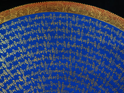 Tibetan Buddhism Ritual Om Mani Padme Hum Mantra Mandala Handwritten Painting Thangka Art Nepal free