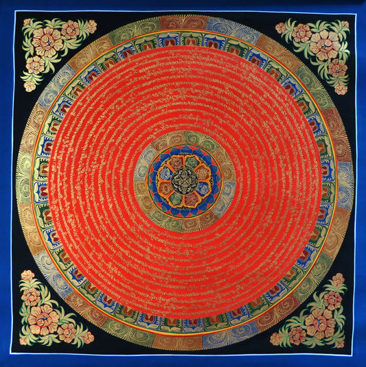 Vishwa Vajra Buddhism Thangka Painting: Om Mani Padme Hum Mantra Mandala Art Nepal free