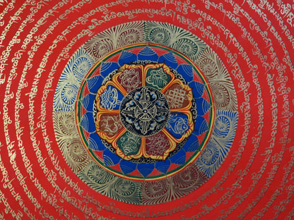Vishwa Vajra Buddhism Thangka Painting: Om Mani Padme Hum Mantra Mandala Art Nepal free