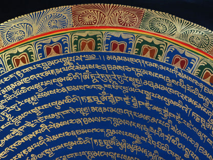 Tibetan Double Dorje Thangka Painting: Om Mani Padme Hum Mantra Mandala Art Nepal free