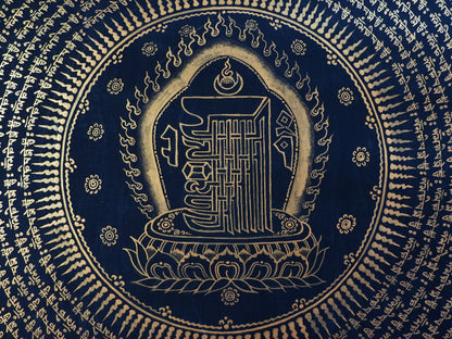 Ritual Kalachakra Tibetan Thangka Painting: Om Mani Padme Hum Mantra Mandala Art Nepal free