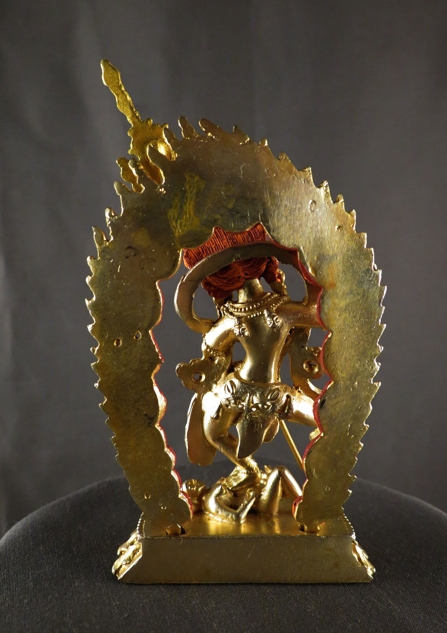 Gold Face Buddhism Vajra Varahi Dakini Statue: Gold Plated Copper Handmade Sculpture Nepal free