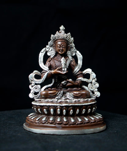 Tibetan Buddhism Lord Vajra Sattva Silver Oxide Copper Statue Sculpture Figure Nepal free
