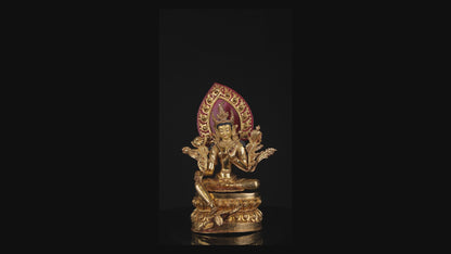 Tibetan Buddhism Gold Face Paint Goddess Green Tara Rupa Dolma Drolma Jongma Gold Plated Copper Statue Sculpture Figure Nepal free